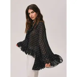 Mint Velvet Black Polka Dot Print Blouse